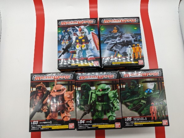 ガンダム マイクロウォーズ 1 全5種セット RX-78-2 シャア専用ザク拍卖