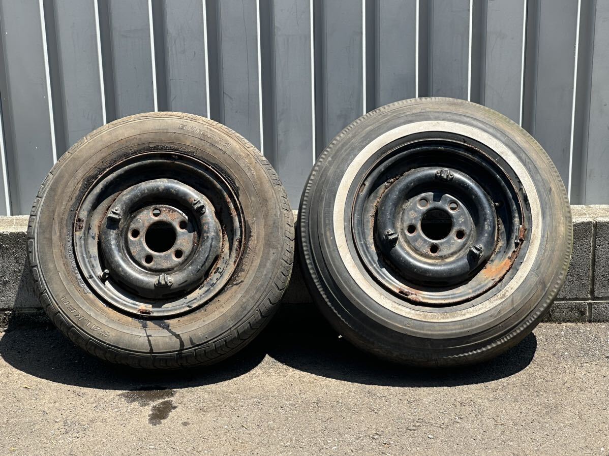 2本セット! メルセデス ベンツ W180 W121 W128 純正 ホイール 13インチ 5穴 5J 165/80R13 PCD112 190SL 220S 220SE 5K×13 当時物 旧車 拍卖