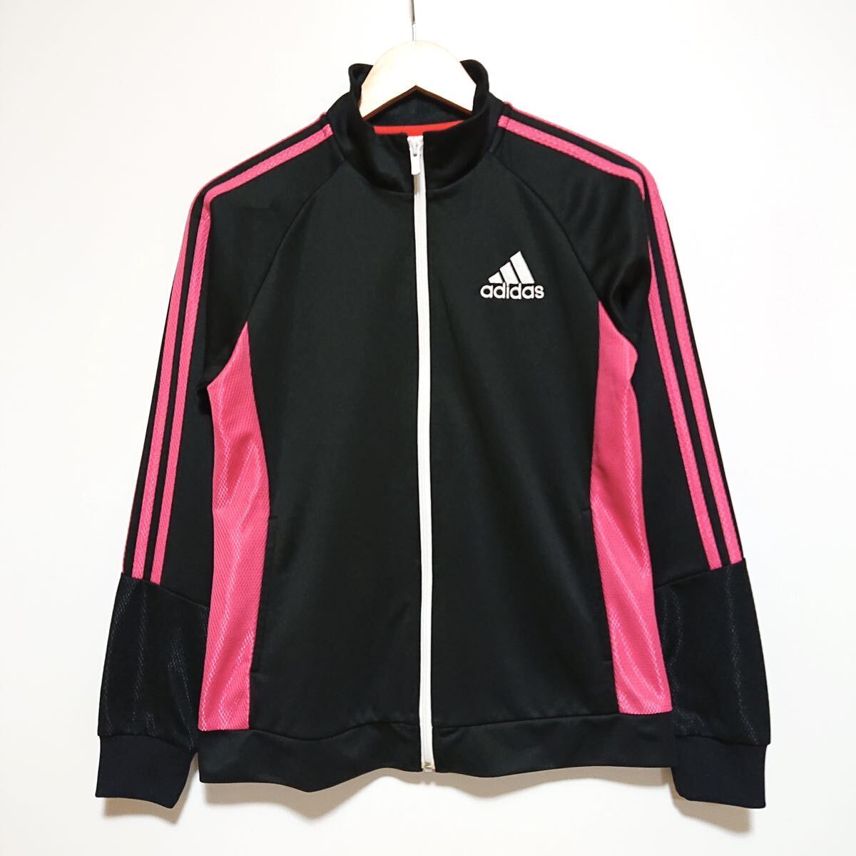 H9300gg adidas アディダス サイズL ジャージ トラックジャケット ブラック レディース スポーツ ロゴ 運動 ジム スリーライン ラグラン拍卖