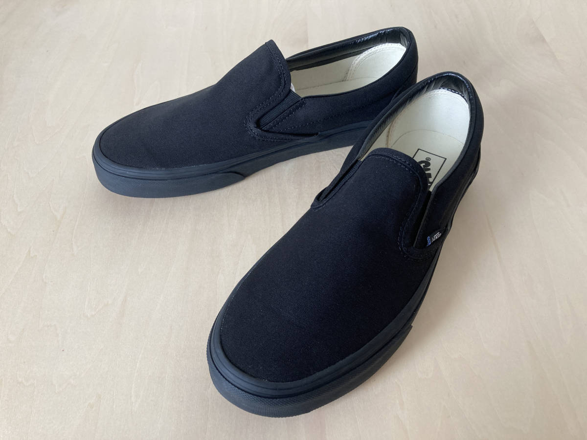 27.5cm バンズ スリッポン VANS SLIP-ON BLACK/BLACK US9.5/27.5cm VN000EYEBKA拍卖