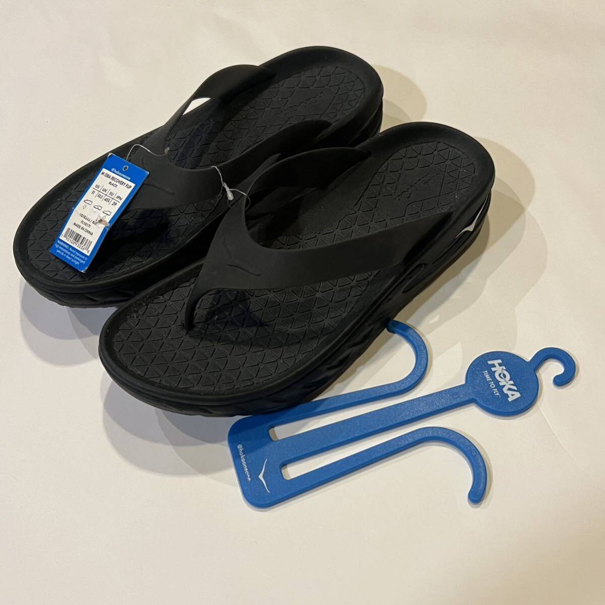 Hoka One One リカバリーフリップ 初期モデル ブラック 11 29cm サンダル拍卖