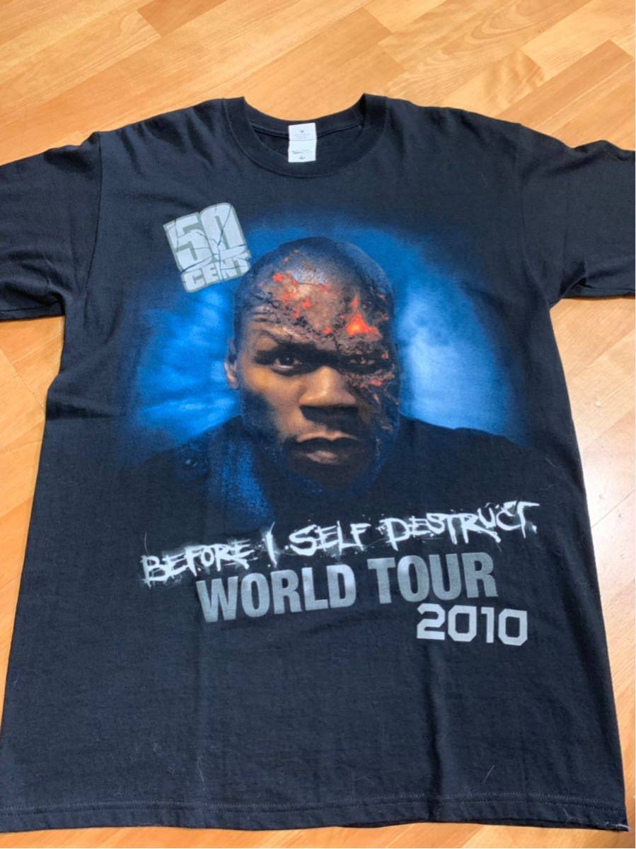 vintage 50セント ラップTシャツ 古着 Lサイズ 黒 hip hop 50cent ヴィンテージ rap tee拍卖