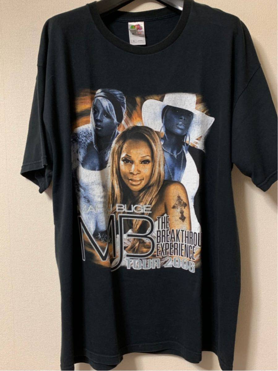 メアリージェイブライジ mary j blige rap tee ヒップホップ vintage ラップTシャツ xl 黒拍卖