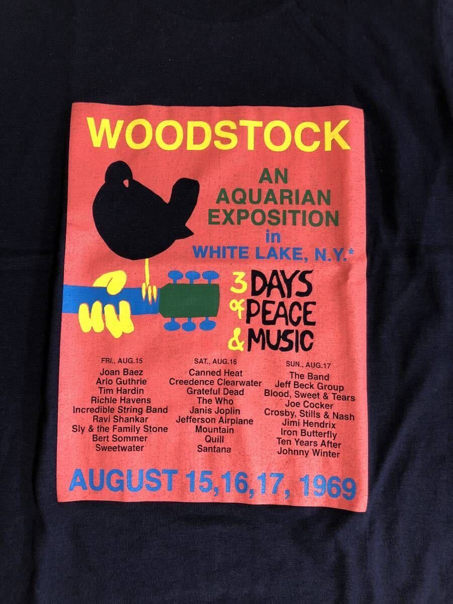 ウッドストックTシャツ・色*ネイビー・Sサイズ・野外フェス*フジロック*新品☆売り切り特価☆拍卖
