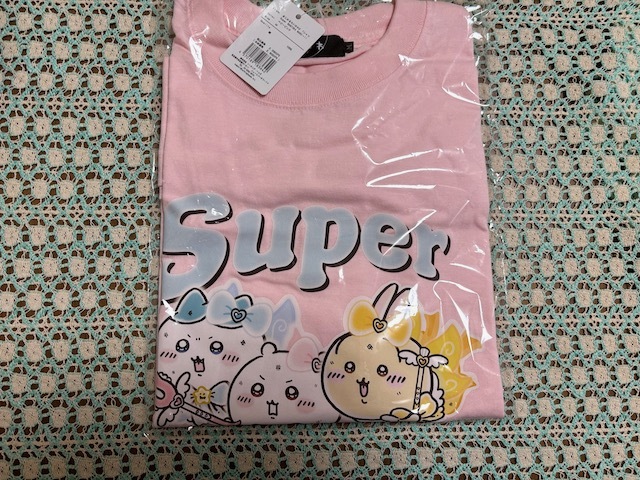 ★新品 超まじかるちいかわ ちいかわ・ハチワレ・うさぎ Tシャツ〈Super NANTOKA NARE~!!〉なんとかなれ〜!! ベビーピンク ナガノ拍卖
