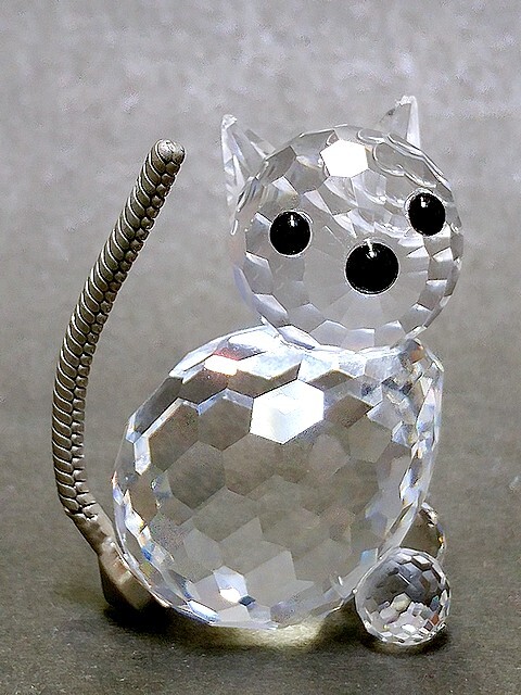 3QV売切!税無し☆スワロフスキー★子猫★クリスタルオブジェ★置物★フィギュリン★SWAROVSKI★現状★現品限り★0628-9拍卖
