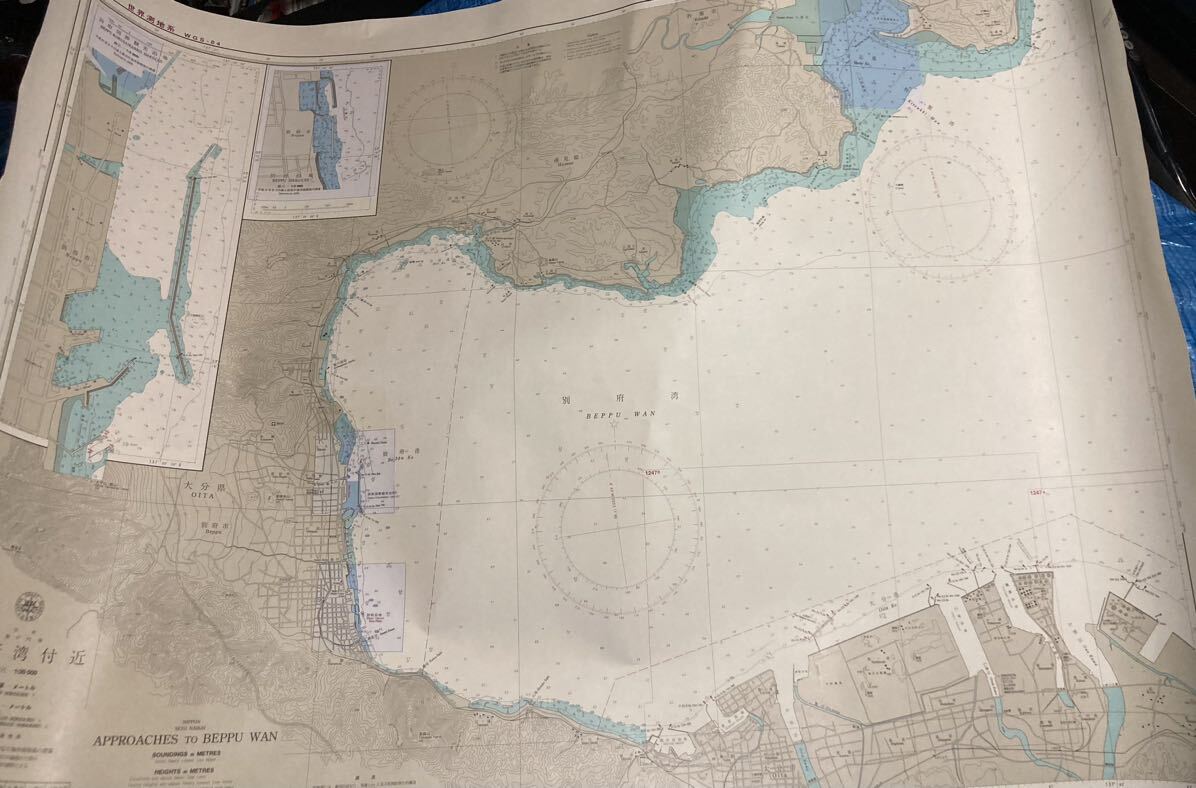 YK-6040 ※難あり 中古品 海図 瀬戸内海 別府湾付近 日本 W1219 世界測地系 約96cm×約67cm 同梱可拍卖