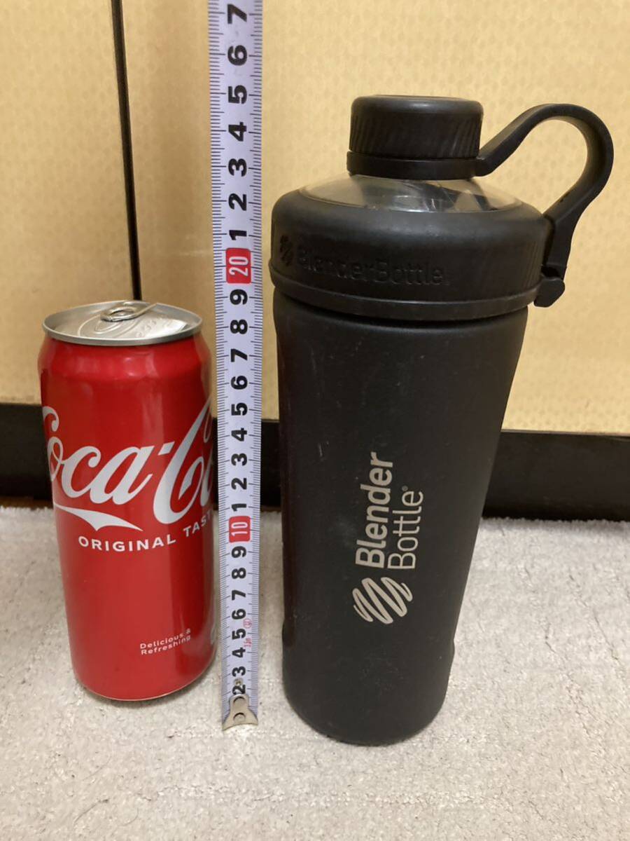 YK-6005 ※難あり 中古品 blender bottle ブレンダーボトル シェイカータンブラー水筒 金属製 ステンレス系 約25cm×約7cm 24oz 約700ml拍卖