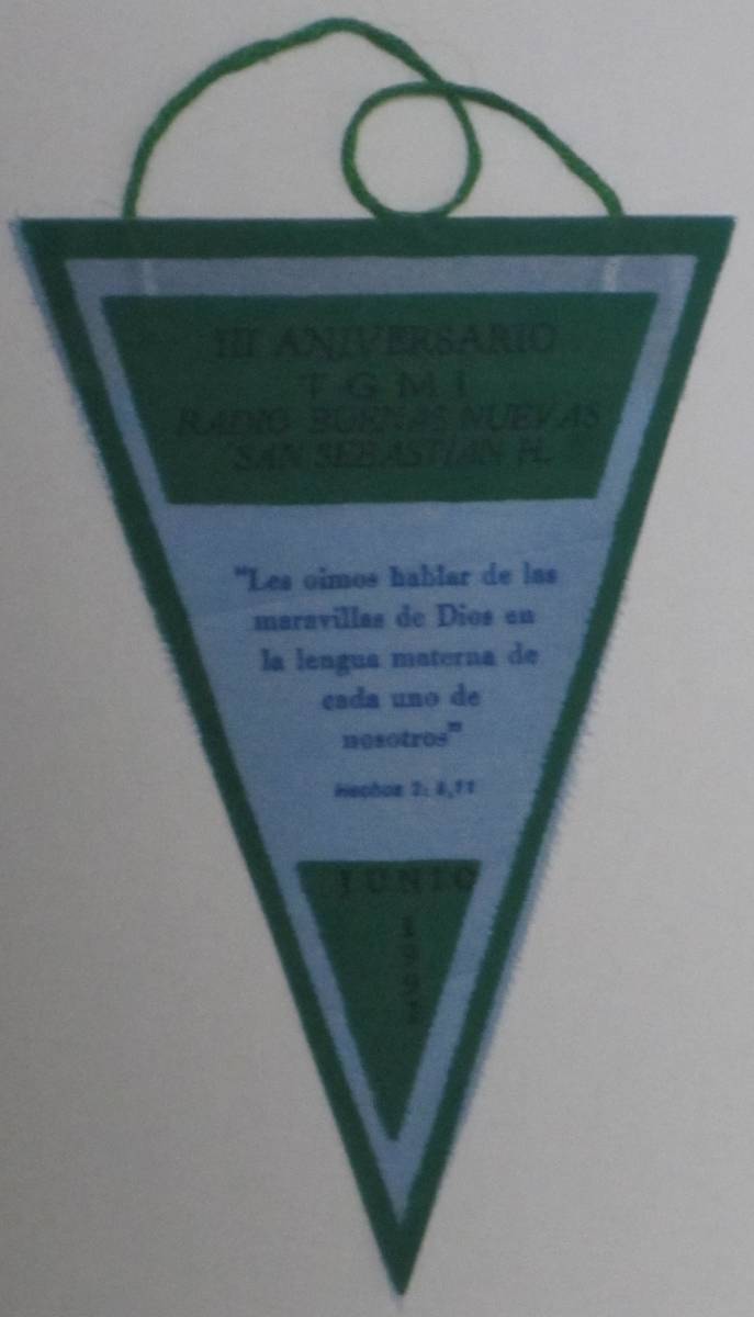 必見★BCL★ベリカードより入手困難★希少ペナント★TGMI★RADIO BUENAS NUEBAS★中米★グアテマラ★1991年拍卖