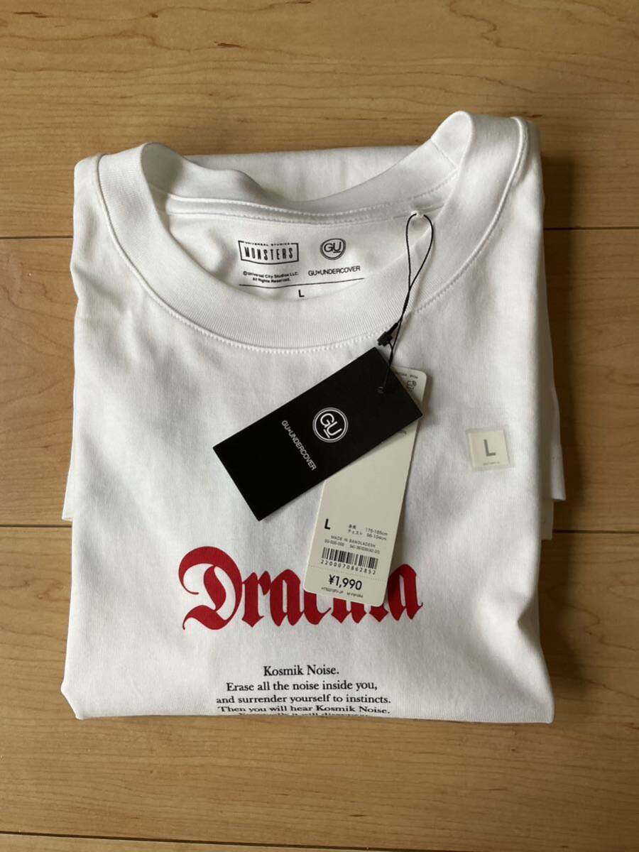 新品 Lサイズ GU UNDERCOVER Tシャツ 白 ホワイト アンダーカバー Dracula ドラキュラ拍卖
