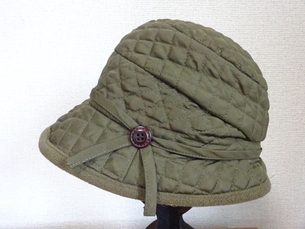 ∋ グローバルゲート ∋ カーキ色 クロッチェ スタイルハット サイズ56cm キャップ 帽子 チェック柄拍卖