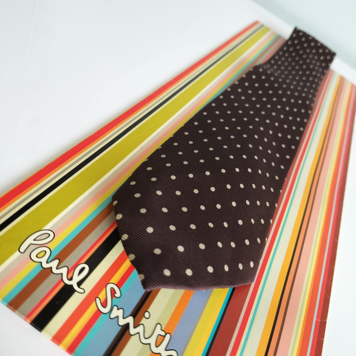 Paul Smith(ポールスミス)ブラウンドットシルクネクタイ拍卖
