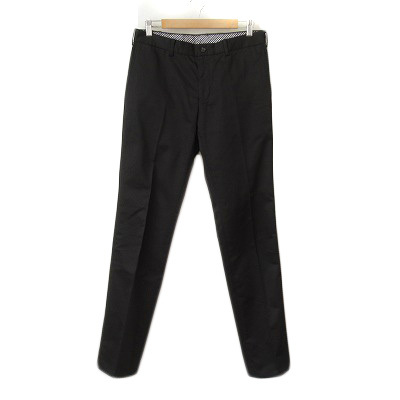 コムサメン COMME CA MEN パンツ センタープレス シンチバック ツイル 黒 ブラック メンズ拍卖