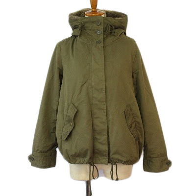 レプシィム ローリーズファーム LEPSIM LOWRYS FARM モッズコート ジャケット ミリタリー ライナー 中綿 フェイクファー M カーキ レディー拍卖