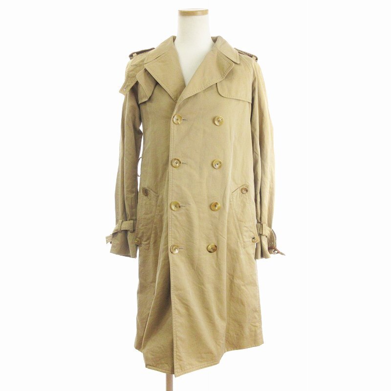 ドゥーズィエムクラス DEUXIEME CLASSE トレンチコート チンストラップ 2WAY ベージュ 36 S レディース拍卖