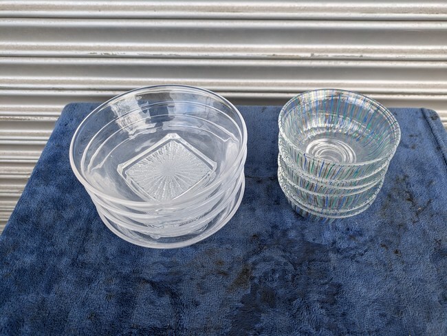 ガラス食器 ガラス小鉢 2種10枚セット拍卖