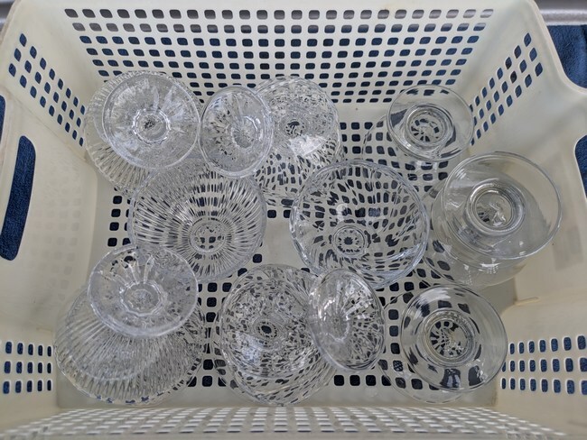 ガラス食器 デザート皿 3種14個セット拍卖