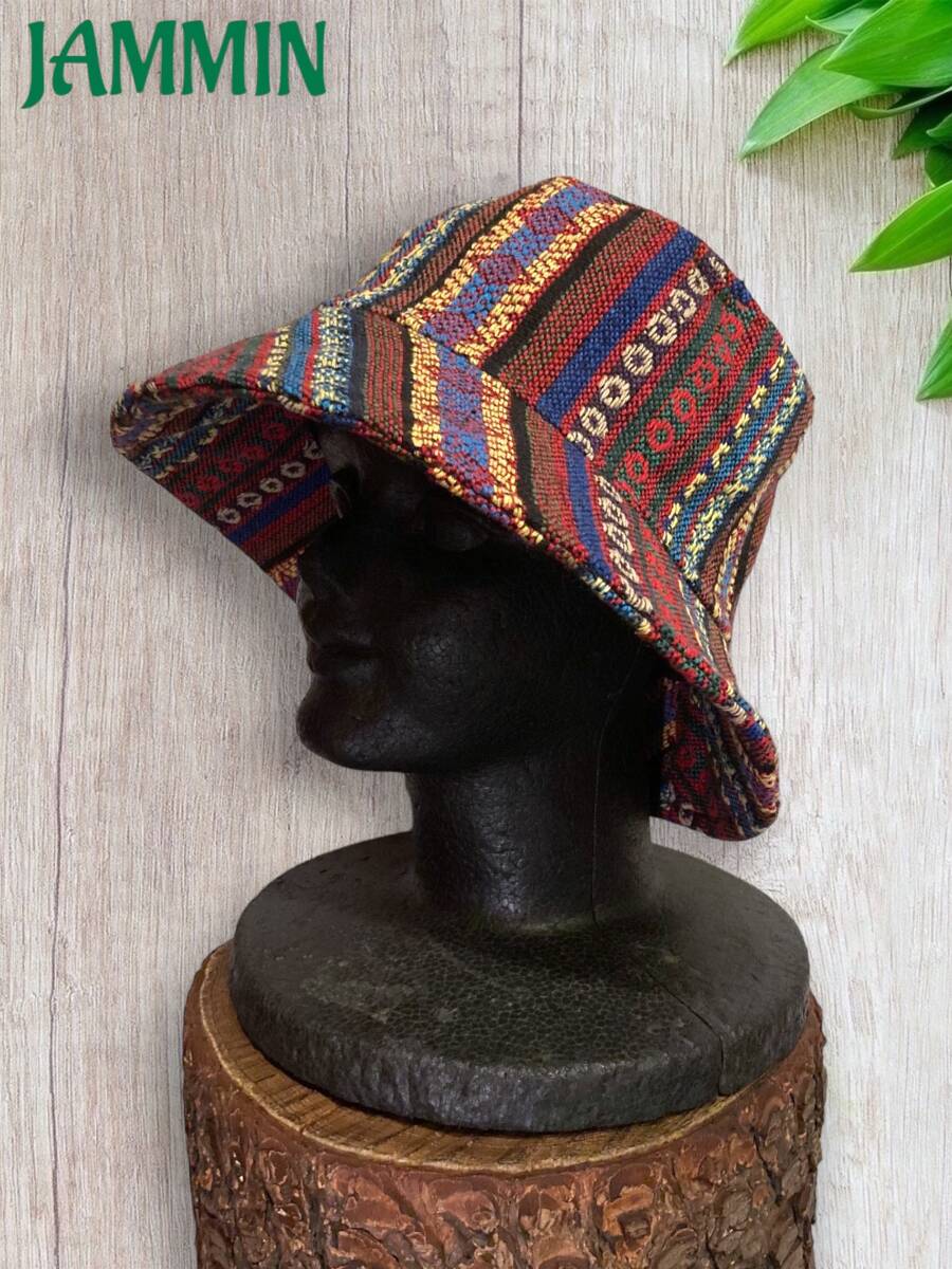 織り柄ハット★男女兼用★ヒッピー★サイケ★アジアン★エスニック拍卖