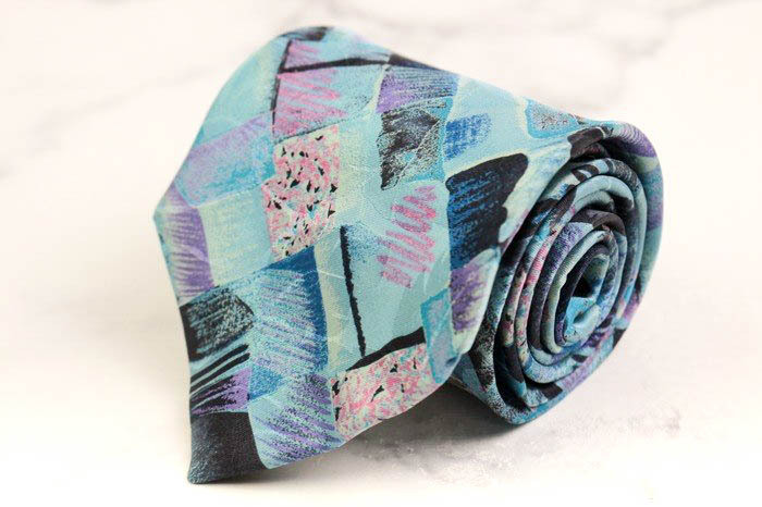 ジョンプレイヤースペシャル ブランド ネクタイ シルク チェック柄 総柄 メンズ ブルー John Player Special JPS拍卖