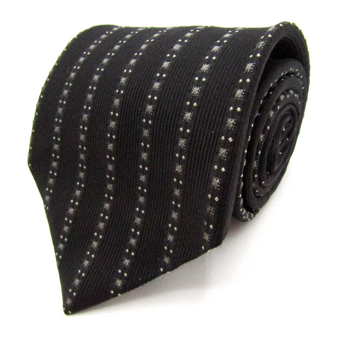 ミチコロンドンコシノ ブランド ネクタイ 小紋柄 ドット シルク 日本製 PO メンズ ブラック MICHIKO LONDON KOSHINO拍卖