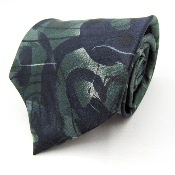 リキエル オム ブランド ネクタイ 総柄 パネル柄 幾何学模様 シルク PO メンズ カーキ RYKIEL HOMME拍卖