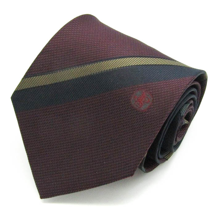 ジョンプレイヤースペシャル ブランド ネクタイ ロゴ ストライプ柄 シルク メンズ ネイビー John Player Special JPS拍卖