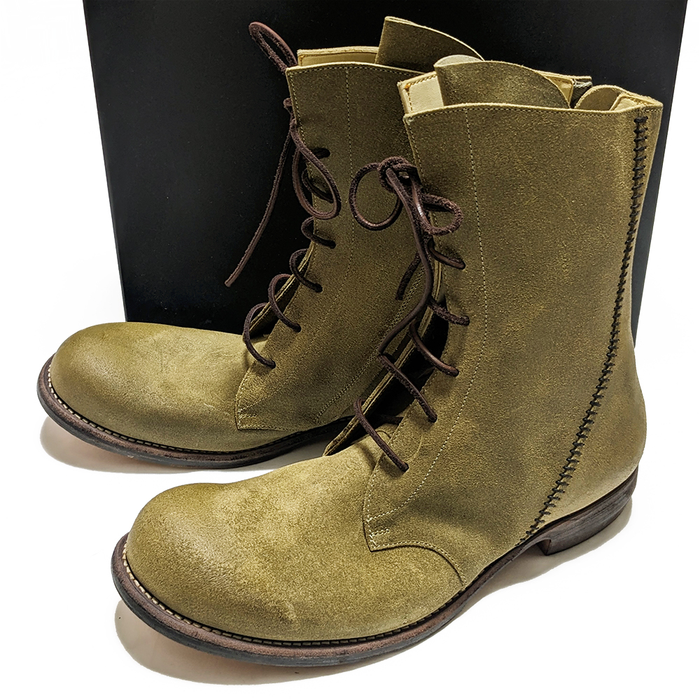 DEVOA サイドジップブーツ 42 新品 スウェード デヴォア 拍卖