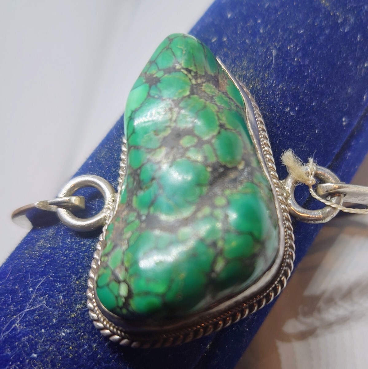 新品超特大ターコイズトルコ石 バングルブレスレット シルバー925 ハンドメイドメンズレディースワンタッチ47g内周17.3石45-26 外枠49-29mm拍卖