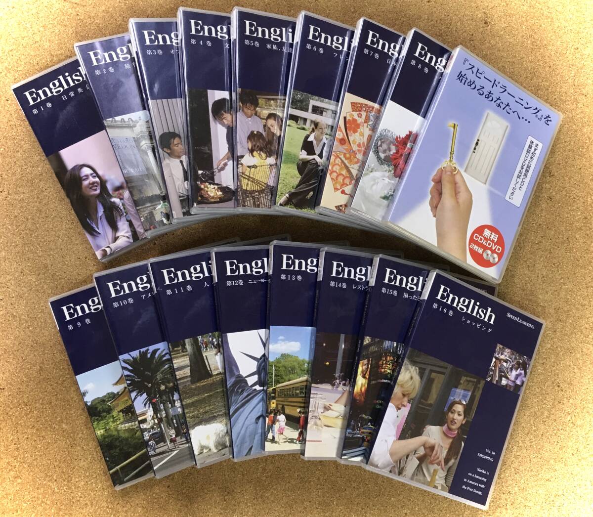 SPEED LEARNING スピードラーニング ♪English♪16巻+視聴用CD・体験版DVD《USED》拍卖