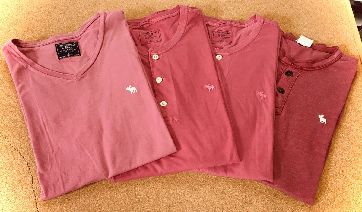 Abercrombie & Fitch ■ Tシャツ 4枚セット;size L《USED》拍卖