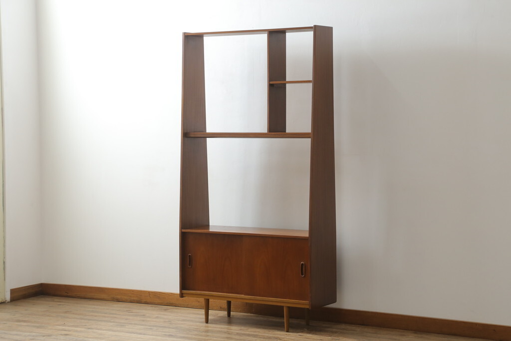 R-063544 デンマークビンテージ ルームディバイダー(テレビ台、テレビボード、飾り棚、キャビネット、オープンラック、間仕切り)拍卖