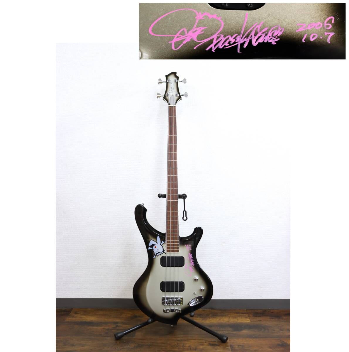 U932 未使用/保管品 Burny/バーニー KRS-TRUTH エレキベース Janne Da Arc ka-yuモデル ka-yu氏 本人サイン入り 楽器/4弦 ソフトケース付属拍卖