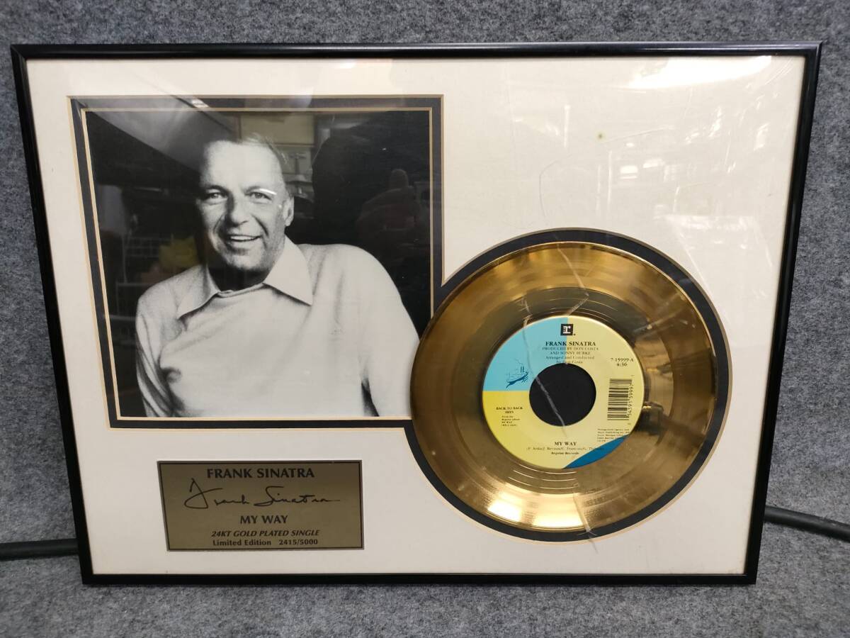 Frank Sinatra フランク・シナトラ LE「マイ・ウェイ」12x16 カスタムフレーム 24Kt ゴールドメッキ シングルディスプレイ拍卖