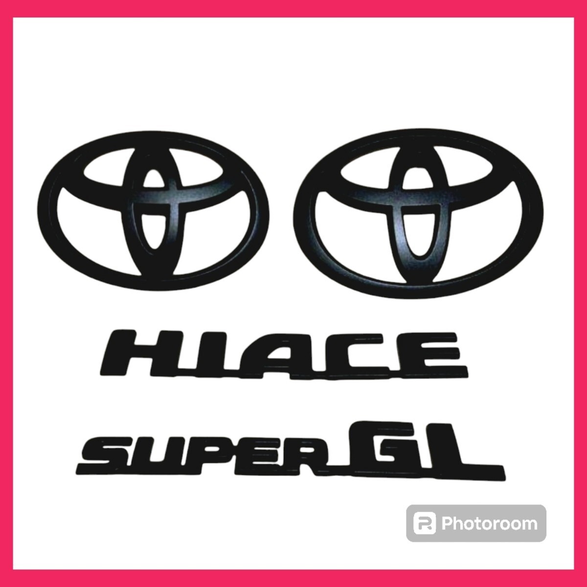 トヨタ エンブレム 200系 ハイエース マッドブラックフルセット 標準ボディー用拍卖