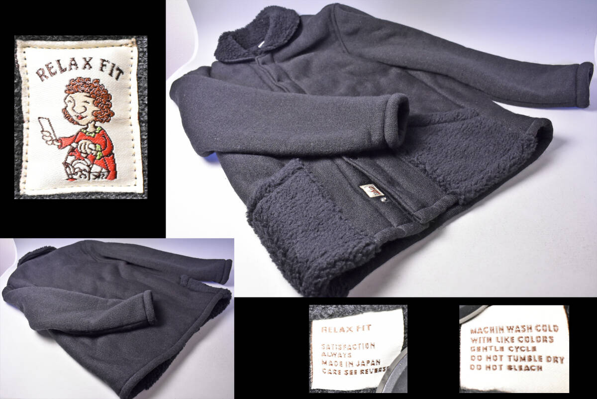 RELAXFIT BY SUPERMARKET ★ リラックスフィット スーパーマーケット ★ フリースジャケット ★ ジャケット ★ 黒 ★ ブラック ★ 古着拍卖