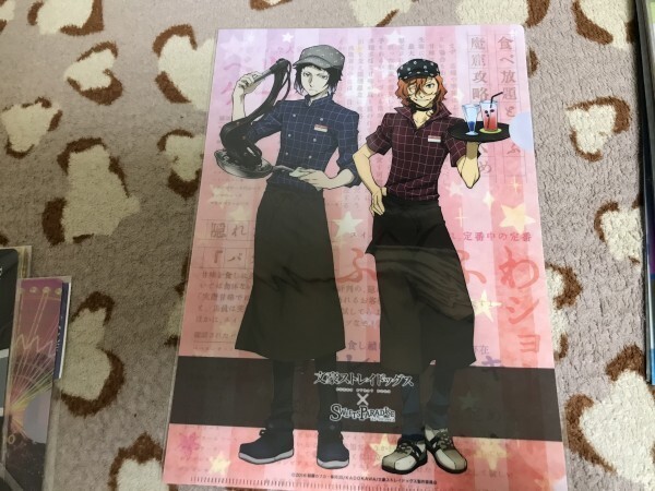 092クリアファイル 文豪ストレイドッグス スイパラパラダイス コラボ 中原中也 芥川龍之介拍卖