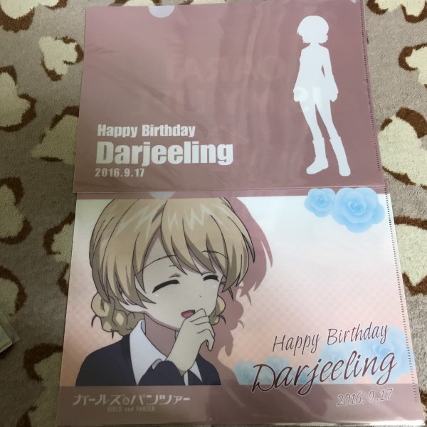 105クリアファイル ガールズ&パンツァー 大洗限定 誕生日2016 ダージリン 2枚セット拍卖