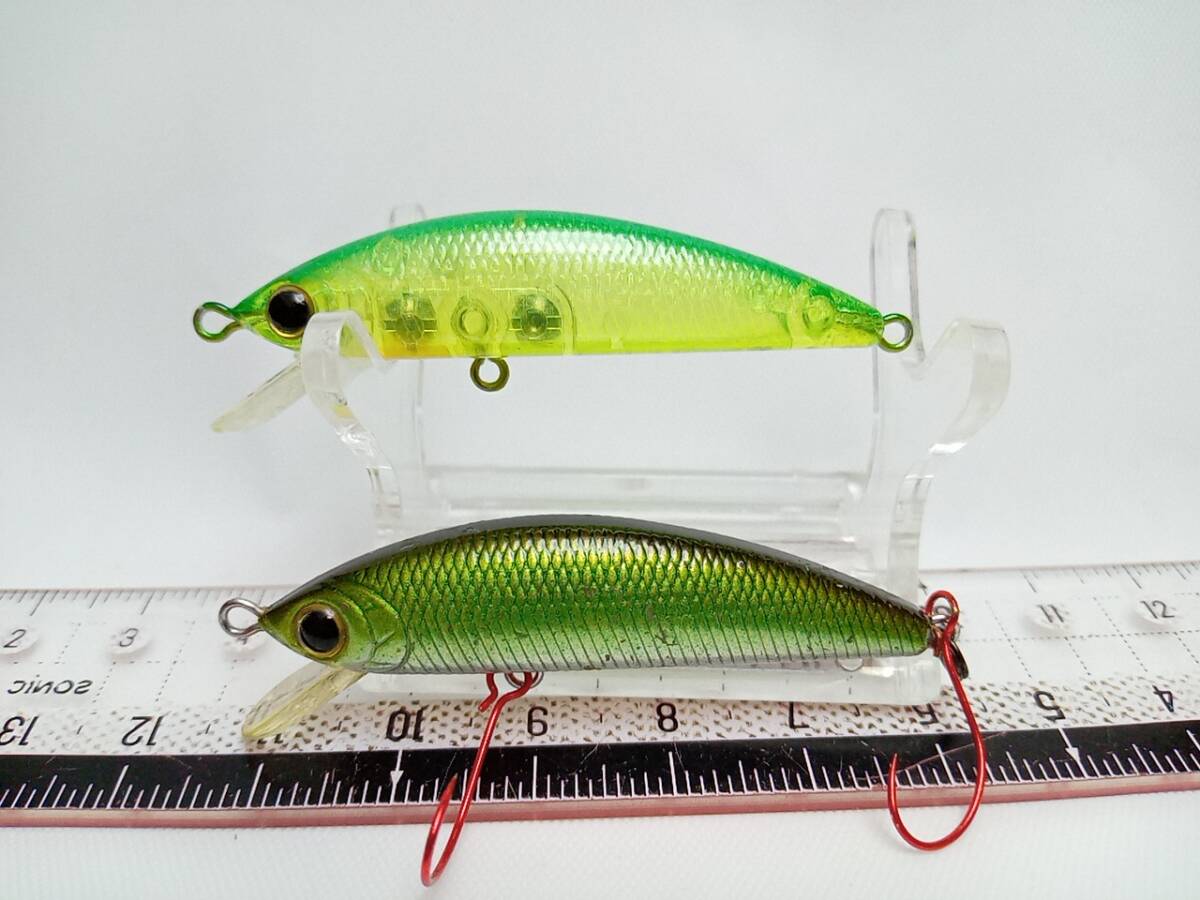 ラッキークラフト ハンプバックミノー 50SP 2個セット レーザーゴーストライムチャート 拍卖