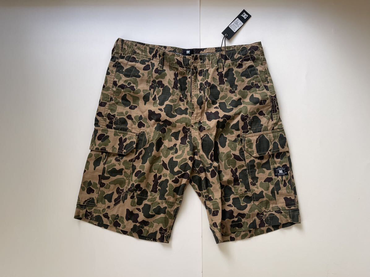 DCシューズ ハーフパンツ 新品 32サイズ 迷彩 DC DCSHOECO USA 迷彩柄 DC SHOES拍卖