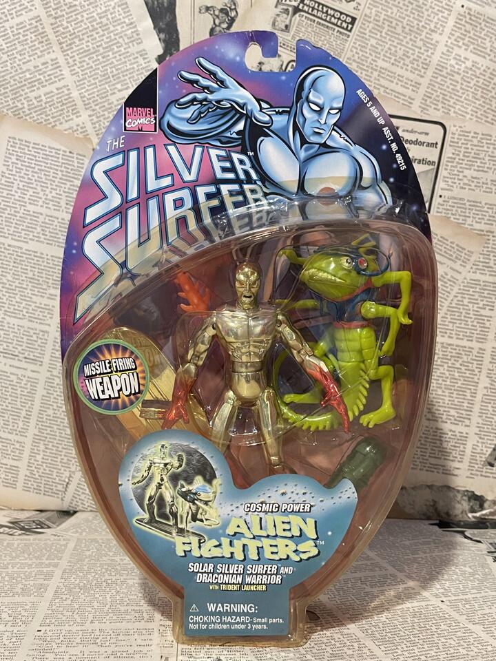 ☆1990年代/シルバーサーファー/アクションフィギュア/即決ビンテージUSA/Silver Surfer/Action Figure(Solar Silver Surfer/MOC) MA-288拍卖