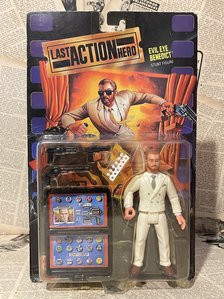 ☆1990年代/ラストアクションヒーロー/フィギュア/即決ビンテージUSA/MATTEL/Last Action Hero/Action Figure(Evil Eye Benedict/MOC) 拍卖