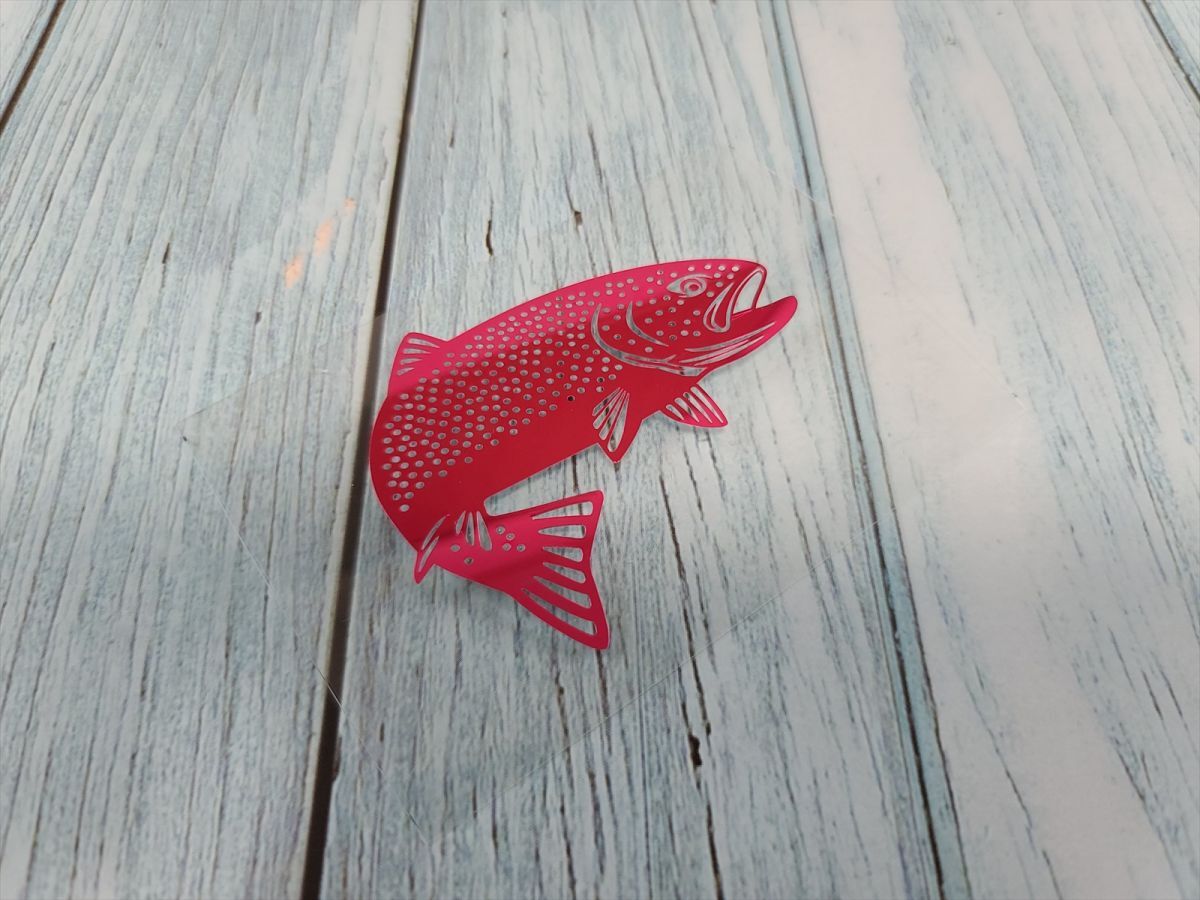 ☆エリアトラウト②【ミラーピンク】W60mm×H48mm カッティングステッカー拍卖