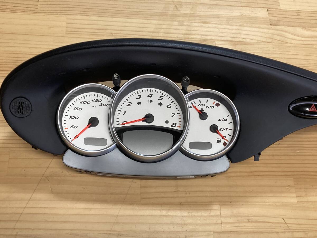 PORSCHE986 ポルシェ純正ボクスターS 6M/T 用 VDO スピードメーター メータークラスターパネル/メーターフード/ハザードスイッチ付き拍卖