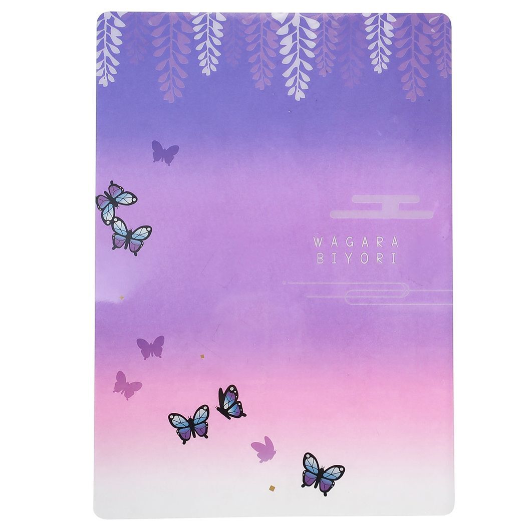 和柄びより 下敷き デスクパッド チョウ ムラサキ クーリア 新学期準備文具 和風文具 プレゼント 男の子 女の子 ギフト バレン拍卖