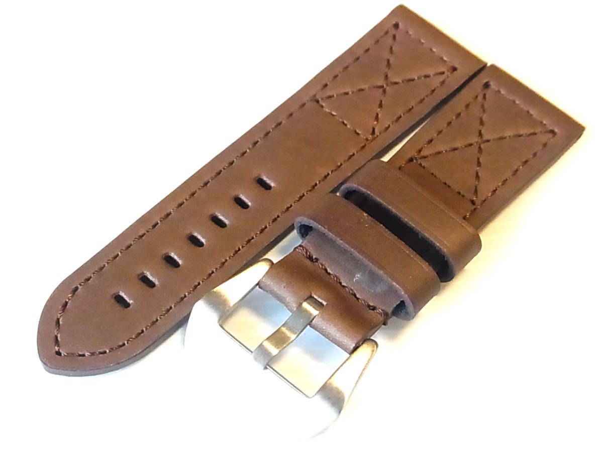 ミリタリーデザイン 高級ストラップ 珈琲色 26mm BK150PAM11拍卖