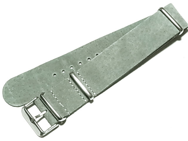 本革スエード NATOタイプ グレー系 22mm 37SUENT26 拍卖