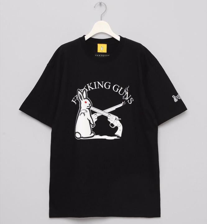 新品未使用サイズM【#FR2 エフアールツー × roarguns ロアーガンズ コラボクルーネック半袖 Tシャツブラック】メンズ紳士拍卖