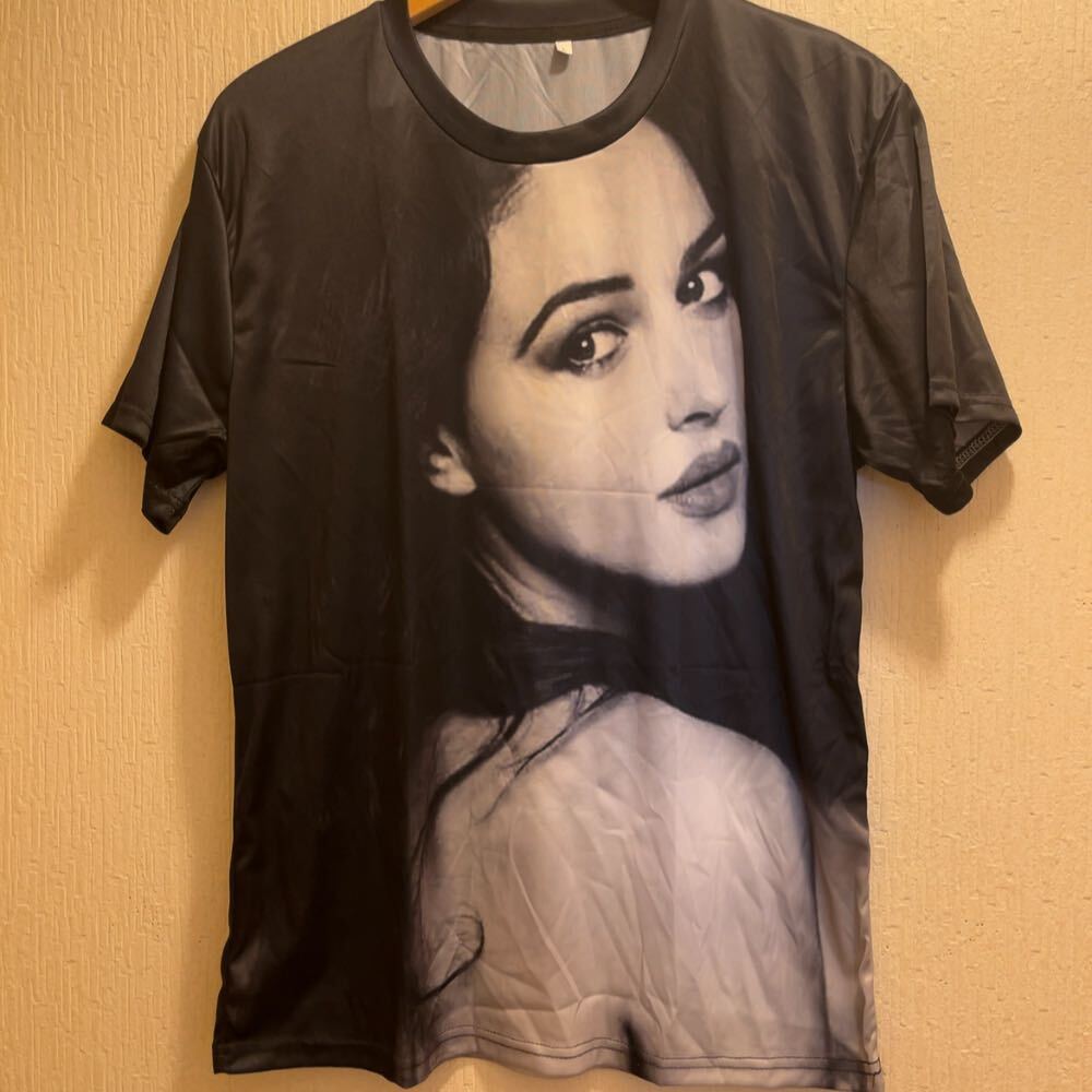 新品★モニカベルッチ★イタリアの宝石★セクシーTシャツ★ユニセックス★L★ブラック&ホワイト拍卖
