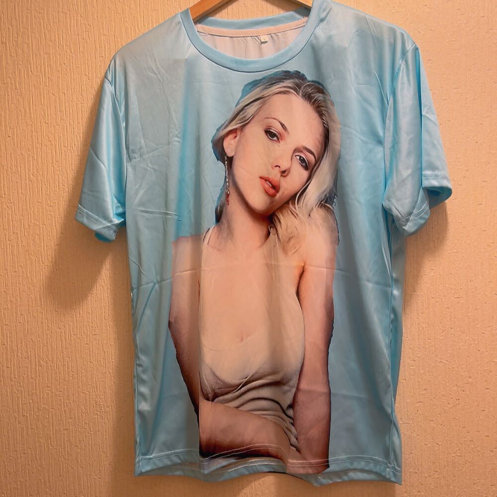 新品★ブルー★スカーレットヨハンソン★セクシーTシャツ★ユニセックス★L拍卖