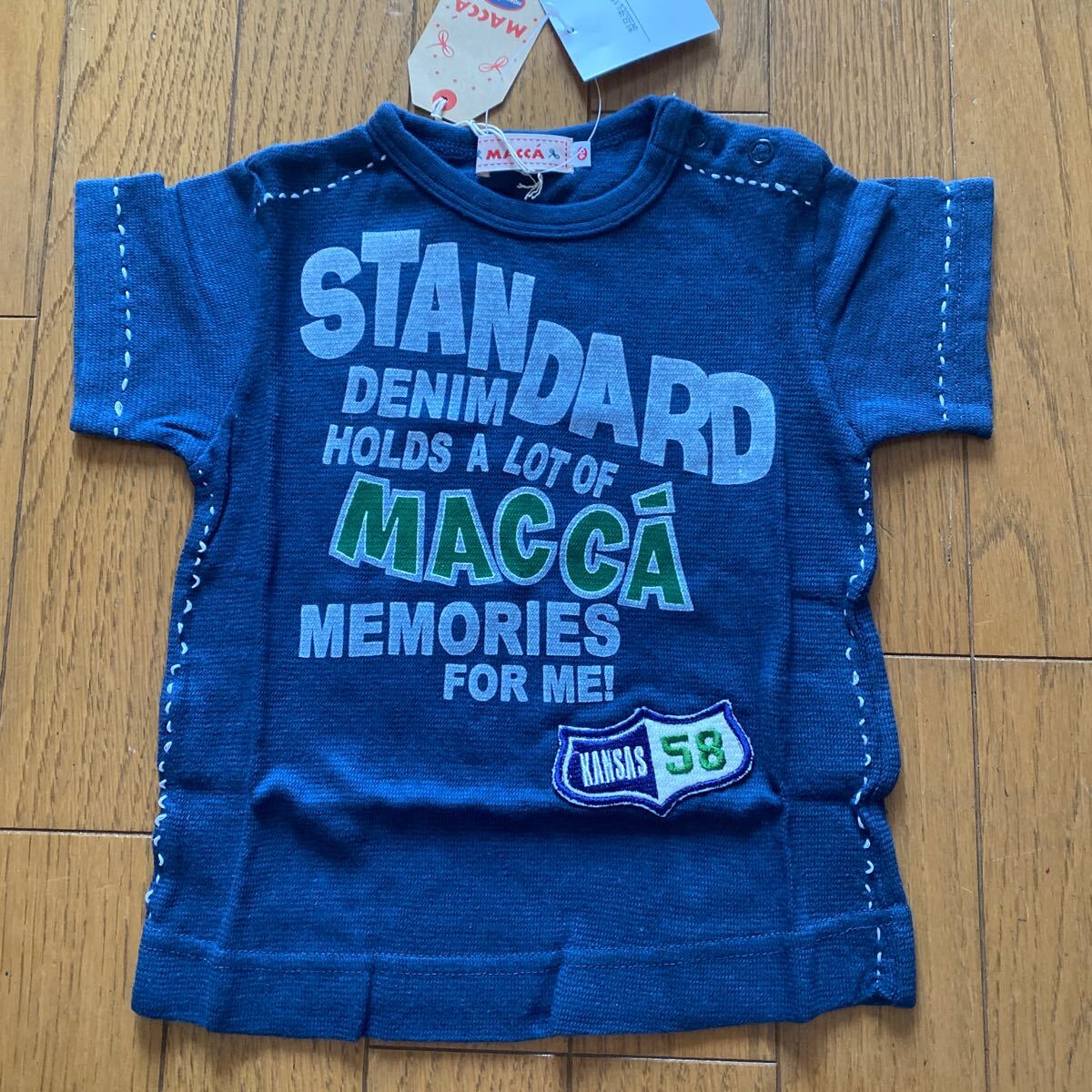 SALE 新品 マッカ 半袖Tシャツ 90 ネイビー ミキハウス拍卖